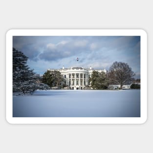 Winter at 1600 Pennsylvania Ave Sticker